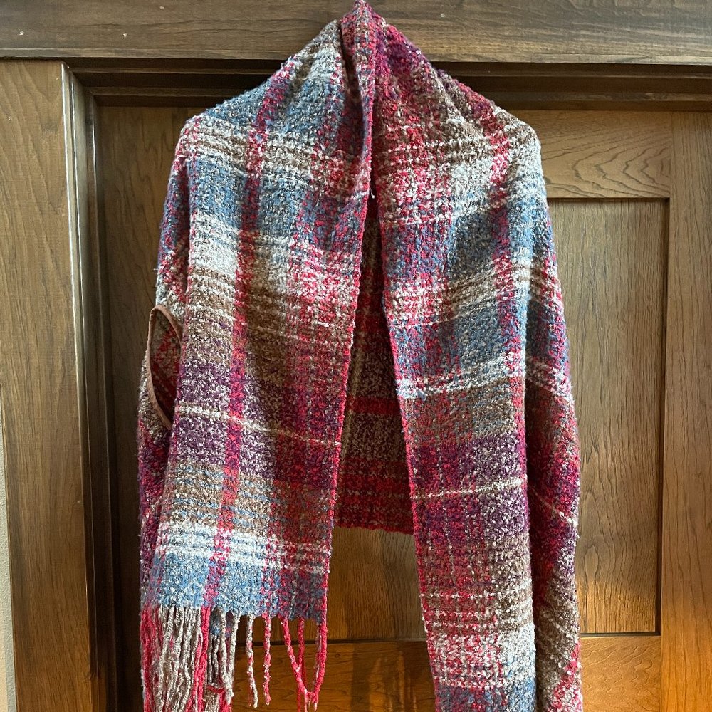 Multi Colored Light Weight Shawl With Arm Holes